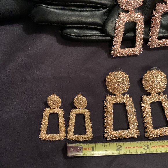 Designer Styled Hammered Shimmer Earrings - Picture 15 of 15